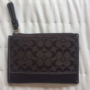 COACH Mini Skinny ID Case in Chocolate Brown